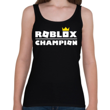 PRINTFASHION Roblox Champion - Női atléta - Fekete női trikó