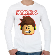 PRINTFASHION Roblox - Férfi hosszú ujjú póló - Fehér férfi póló