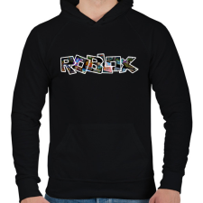 PRINTFASHION roblox - Férfi kapucnis pulóver - Fekete férfi pulóver, kardigán