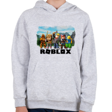 PRINTFASHION Roblox - Gyerek kapucnis pulóver - Sport szürke