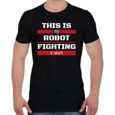 PRINTFASHION Robot fighting t-shirt - Férfi póló - Fekete