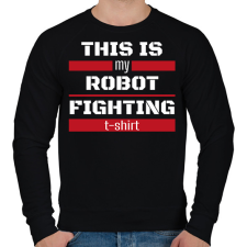 PRINTFASHION Robot fighting t-shirt - Férfi pulóver - Fekete férfi pulóver, kardigán