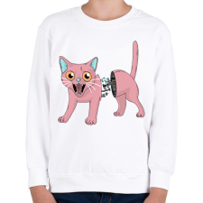 PRINTFASHION Robot macskában egér pilóta - Gyerek pulóver - Fehér gyerek pulóver, kardigán