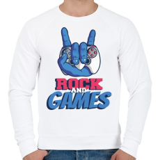 PRINTFASHION Rock and Games - Férfi pulóver - Fehér