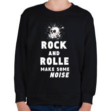 PRINTFASHION rock and roll2 - Gyerek pulóver - Fekete gyerek pulóver, kardigán