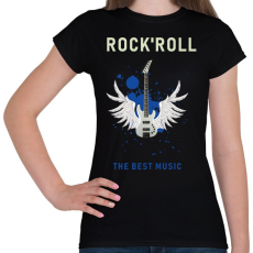 PRINTFASHION rock and roll3 - Női póló - Fekete