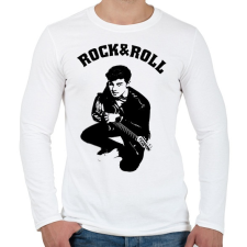 PRINTFASHION rock and roll4 - Férfi hosszú ujjú póló - Fehér férfi póló