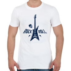 PRINTFASHION Rock and roll - Férfi póló - Fehér
