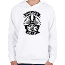 PRINTFASHION Rock and roll - Gyerek kapucnis pulóver - Fehér gyerek pulóver, kardigán