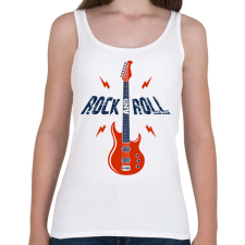 PRINTFASHION Rock and roll - Női atléta - Fehér női trikó