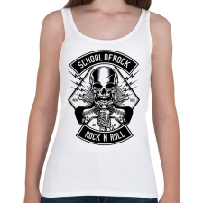 PRINTFASHION Rock and roll - Női atléta - Fehér női trikó