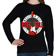 PRINTFASHION Rock and roll - Női pulóver - Fekete