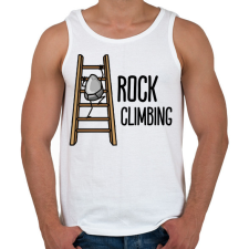 PRINTFASHION Rock climbing - Férfi atléta - Fehér atléta, trikó