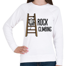 PRINTFASHION Rock climbing - Női pulóver - Fehér női pulóver, kardigán