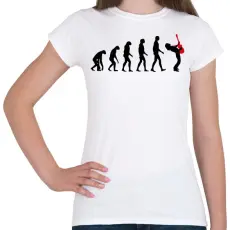 PRINTFASHION Rock evolúció - Női póló - Fehér