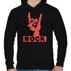 PRINTFASHION rock - Férfi kapucnis pulóver - Fekete