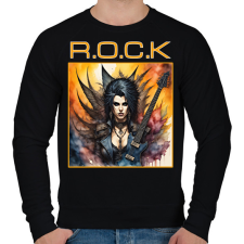 PRINTFASHION rock - Férfi pulóver - Fekete férfi pulóver, kardigán