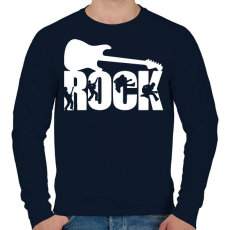 PRINTFASHION Rock Music - Férfi pulóver - Sötétkék