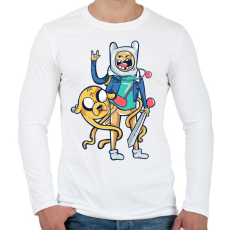 PRINTFASHION Rock'n'roll - Férfi hosszú ujjú póló - Fehér
