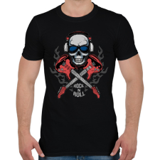 PRINTFASHION rock n' roll - Férfi póló - Fekete férfi póló