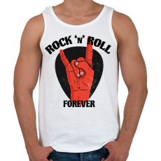 PRINTFASHION Rock 'n' Roll forever - Férfi atléta - Fehér