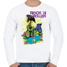 PRINTFASHION rock 'n roller - Férfi pulóver - Fehér