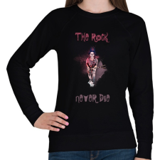 PRINTFASHION rock never die2 - Női pulóver - Fekete női pulóver, kardigán