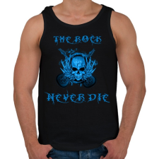 PRINTFASHION rock never die4 - Férfi atléta - Fekete atléta, trikó