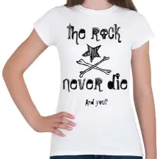 PRINTFASHION rock never die - Női póló - Fehér női póló