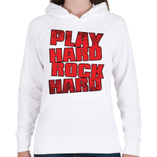 PRINTFASHION Rock - Női kapucnis pulóver - Fehér női pulóver, kardigán