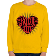 PRINTFASHION Rock on - Gyerek pulóver - Sárga gyerek pulóver, kardigán