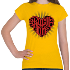 PRINTFASHION Rock on - Női póló - Sárga női póló