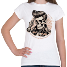 PRINTFASHION Rock & Roll - Női póló - Fehér női póló