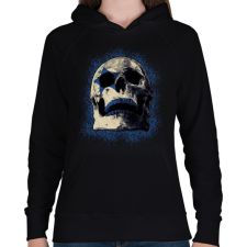 PRINTFASHION ROCK SKULL - Női kapucnis pulóver - Fekete női pulóver, kardigán