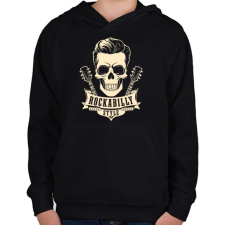 PRINTFASHION Rockabilly 2 - Gyerek kapucnis pulóver - Fekete gyerek pulóver, kardigán
