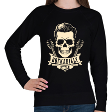 PRINTFASHION Rockabilly 2 - Női pulóver - Fekete női pulóver, kardigán
