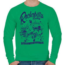 PRINTFASHION Rockabilly baby - Férfi pulóver - Zöld férfi pulóver, kardigán