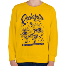 PRINTFASHION Rockabilly baby - Gyerek pulóver - Sárga