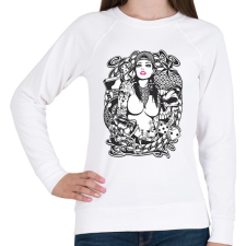 PRINTFASHION Rocker fantasy tattoo art - Női pulóver - Fehér női pulóver, kardigán