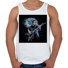 PRINTFASHION Rocker gitáros - Férfi atléta - Fehér