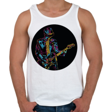 PRINTFASHION Rocker gitáros - Színes - Férfi atléta - Fehér