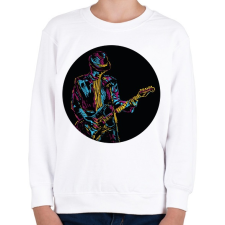 PRINTFASHION Rocker gitáros - Színes - Gyerek pulóver - Fehér gyerek pulóver, kardigán