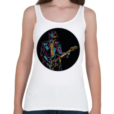 PRINTFASHION Rocker gitáros - Színes - Női atléta - Fehér női trikó