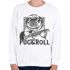 PRINTFASHION Rocker mopsz - Gyerek pulóver - Fehér gyerek pulóver, kardigán