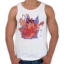 PRINTFASHION Rocker rák - Férfi atléta - Fehér atléta, trikó