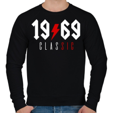 PRINTFASHION Rocker születésnap 1969 - Férfi pulóver - Fekete férfi pulóver, kardigán