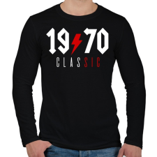 PRINTFASHION Rocker születésnap 1970 - Férfi hosszú ujjú póló - Fekete férfi póló