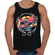 PRINTFASHION Rocket league - octane - Férfi atléta - Fekete atléta, trikó