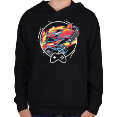 PRINTFASHION Rocket league - octane - Gyerek kapucnis pulóver - Fekete
