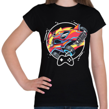 PRINTFASHION Rocket league - octane - Női póló - Fekete női póló